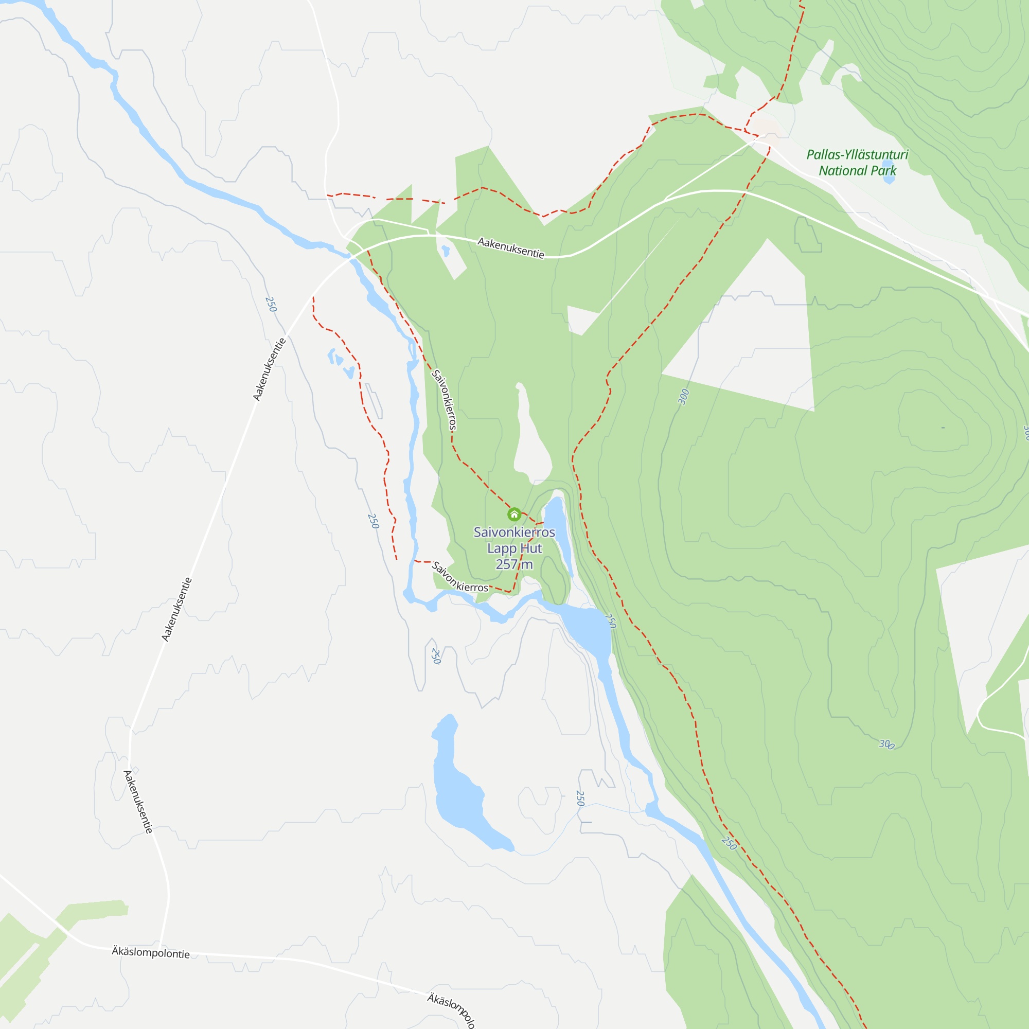 Saivonkierros Lapp Hut map