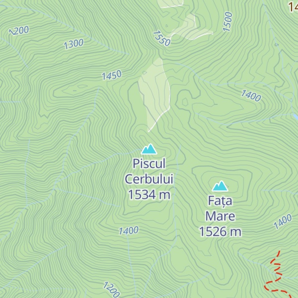 Map of Piscul Cerbului