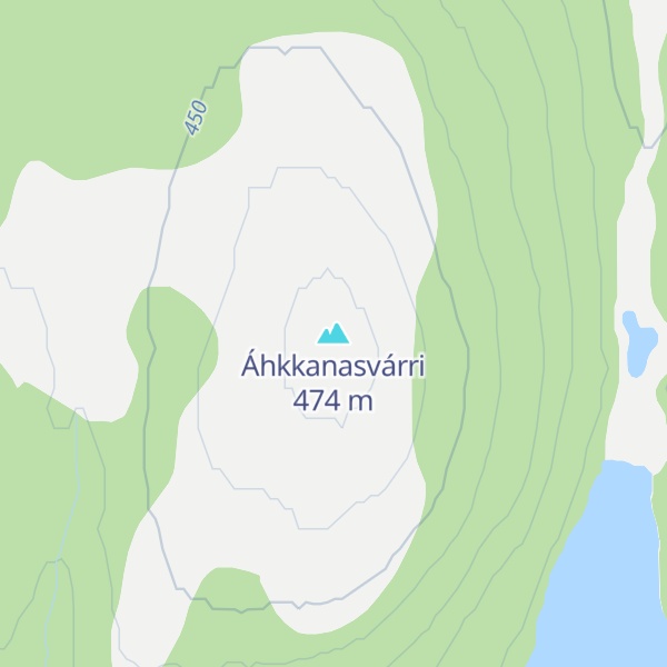 Map of Áhkkanasvárri
