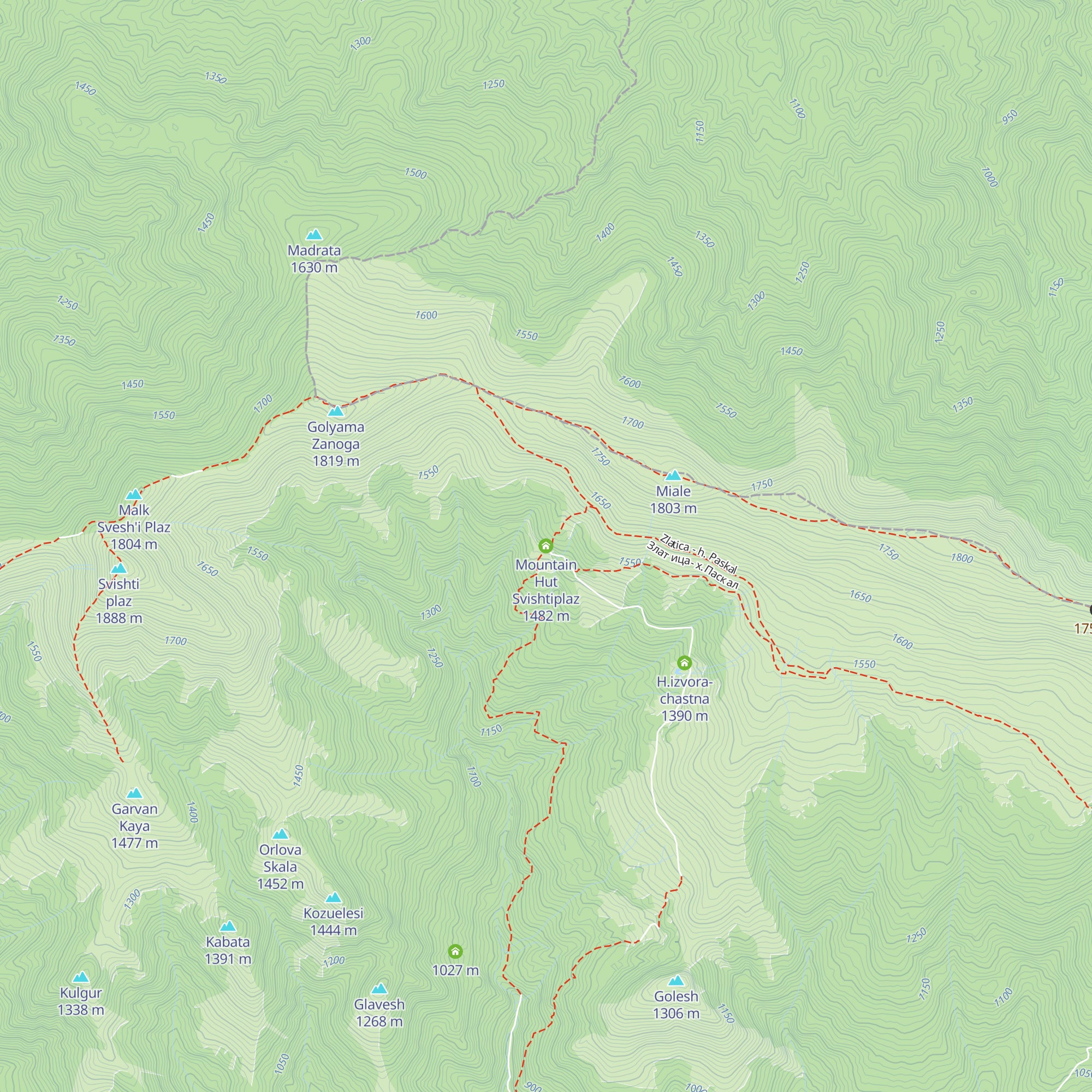 Mountain Hut Svishtiplaz map