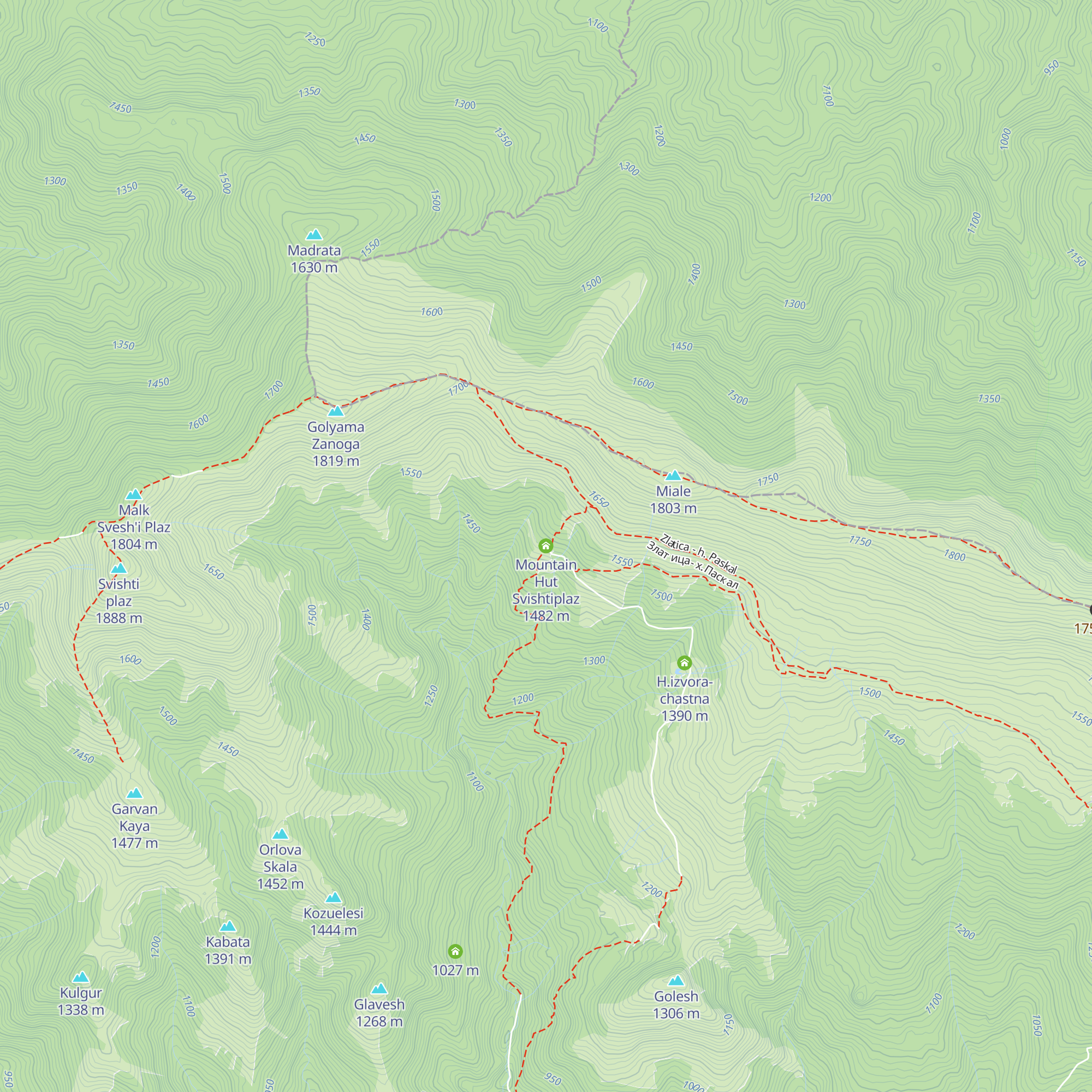 Mountain Hut Svishtiplaz map