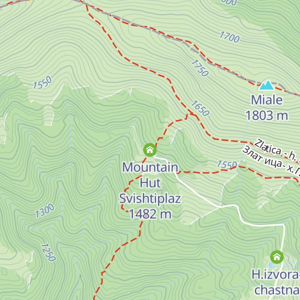 Map of Mountain Hut Svishtiplaz