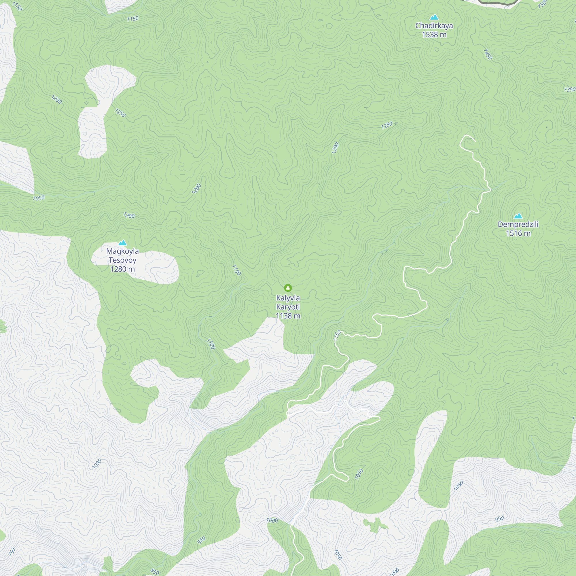 Kalyvia Karyoti map