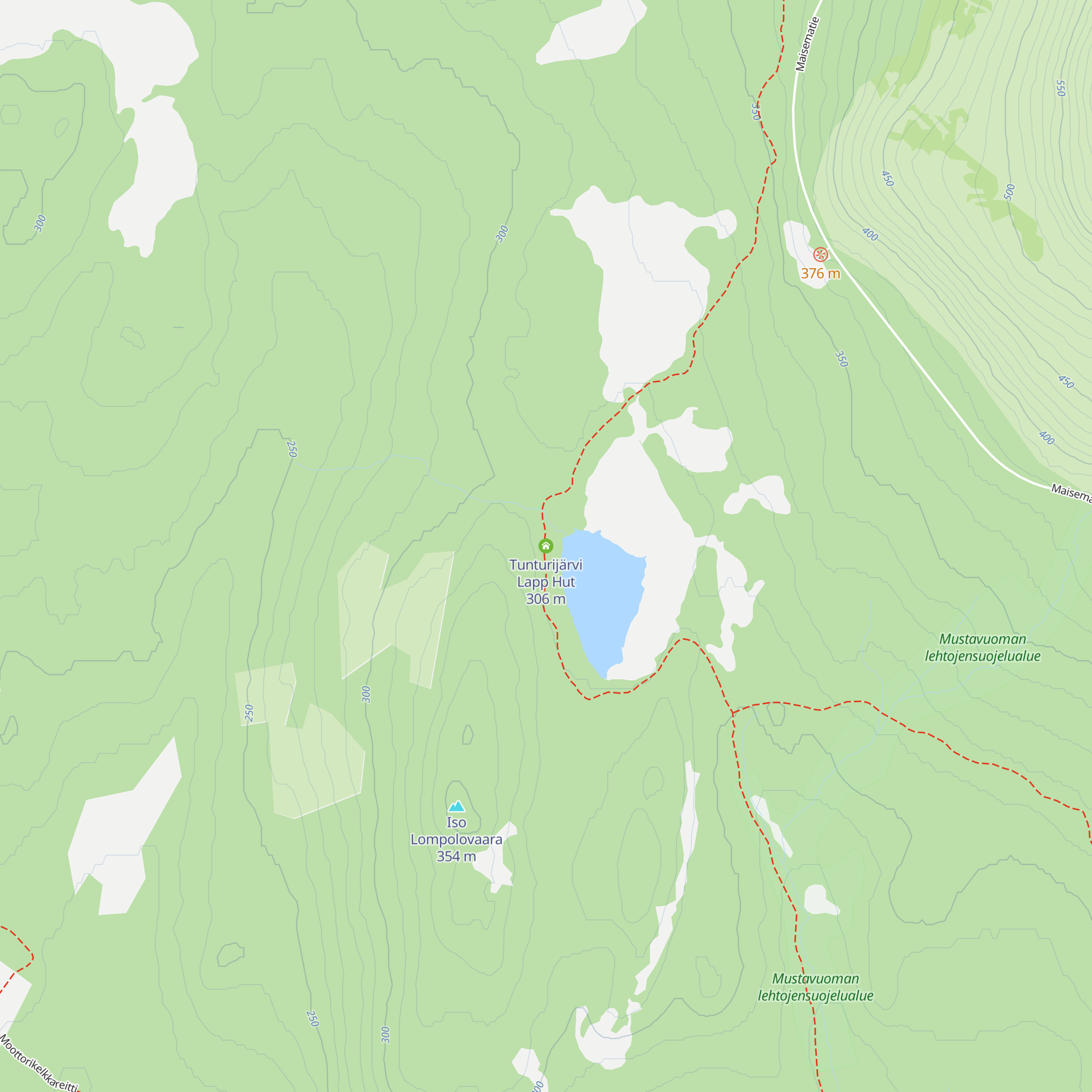 Tunturijärvi Lapp Hut map