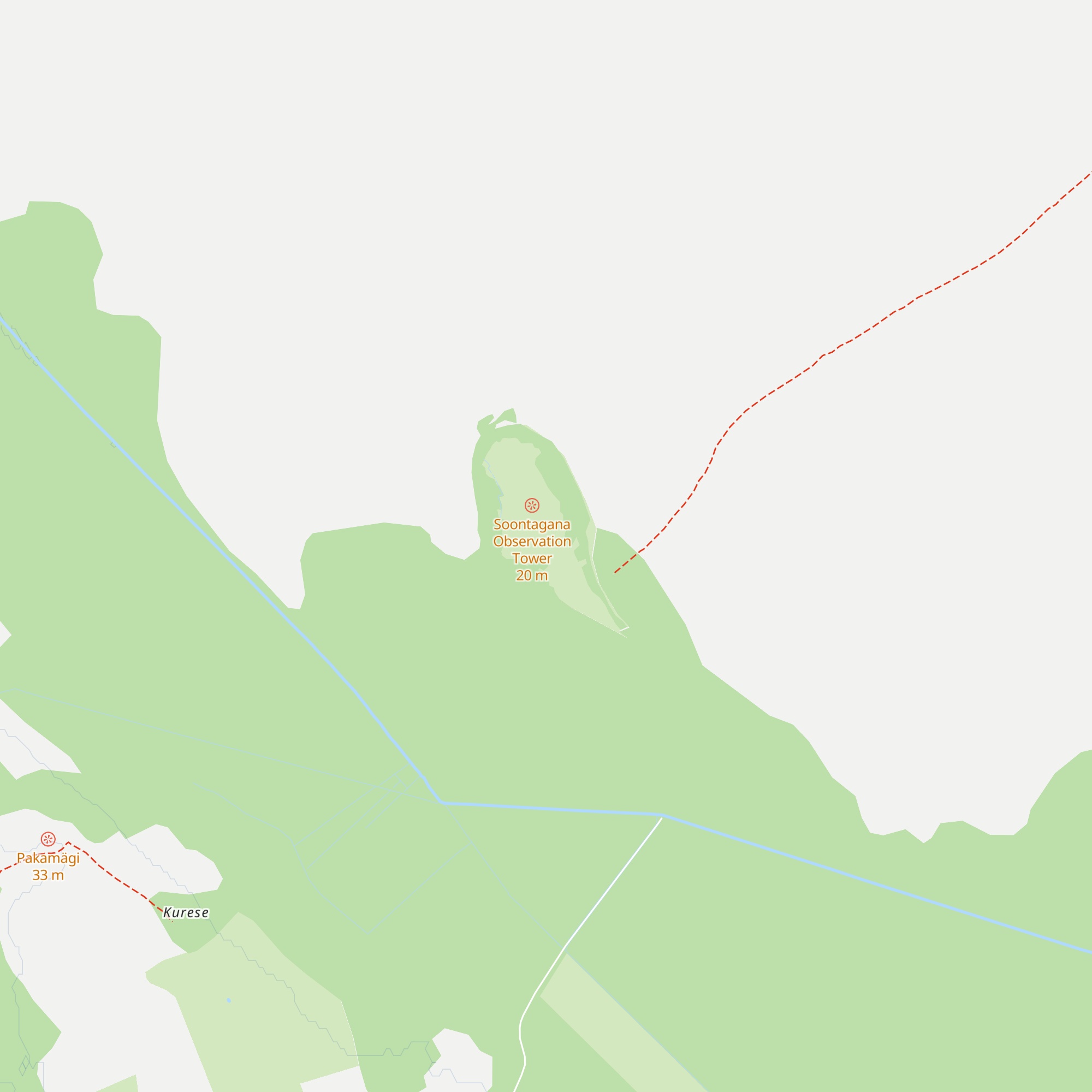 Soontagana forest hut map