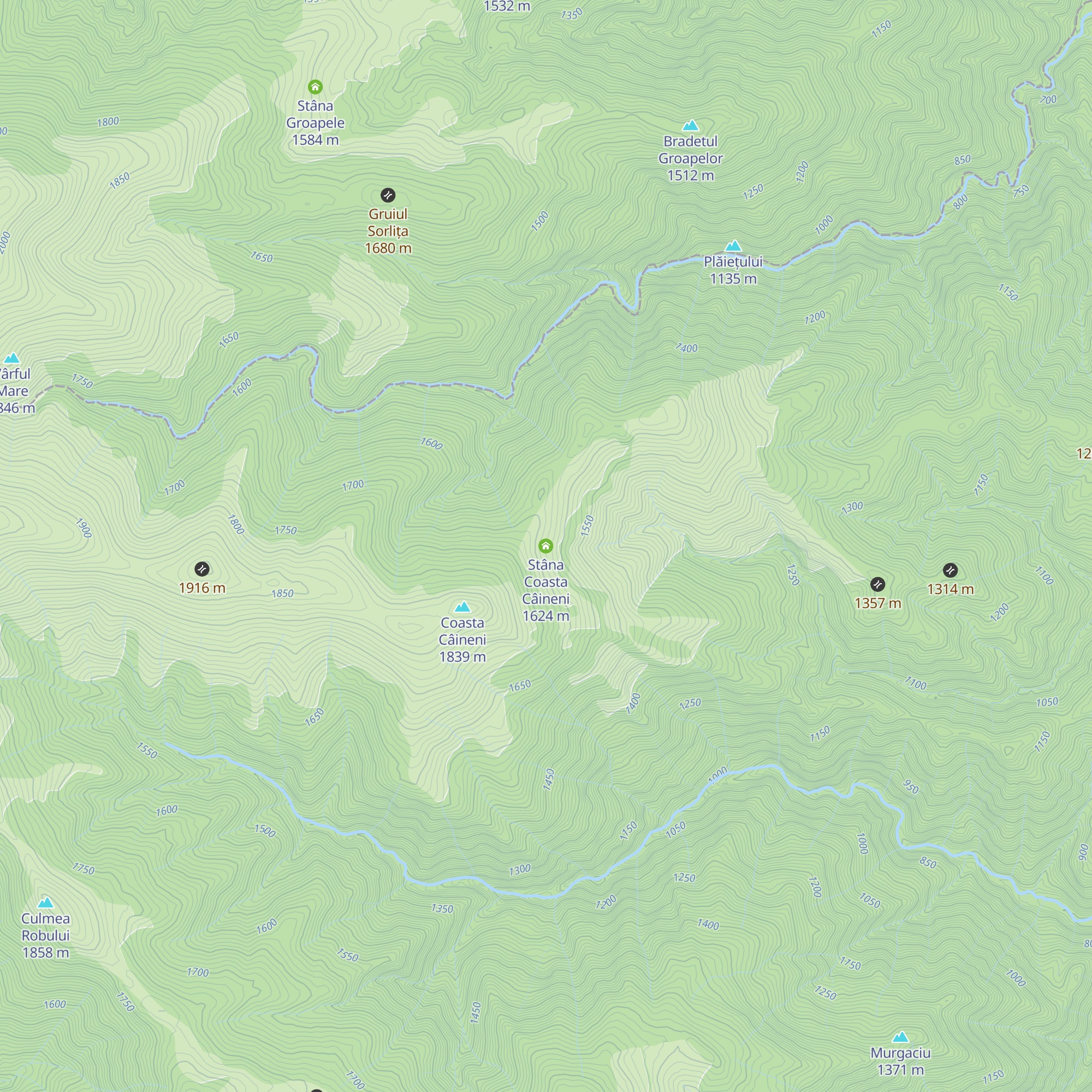 Stâna Coasta Câineni map