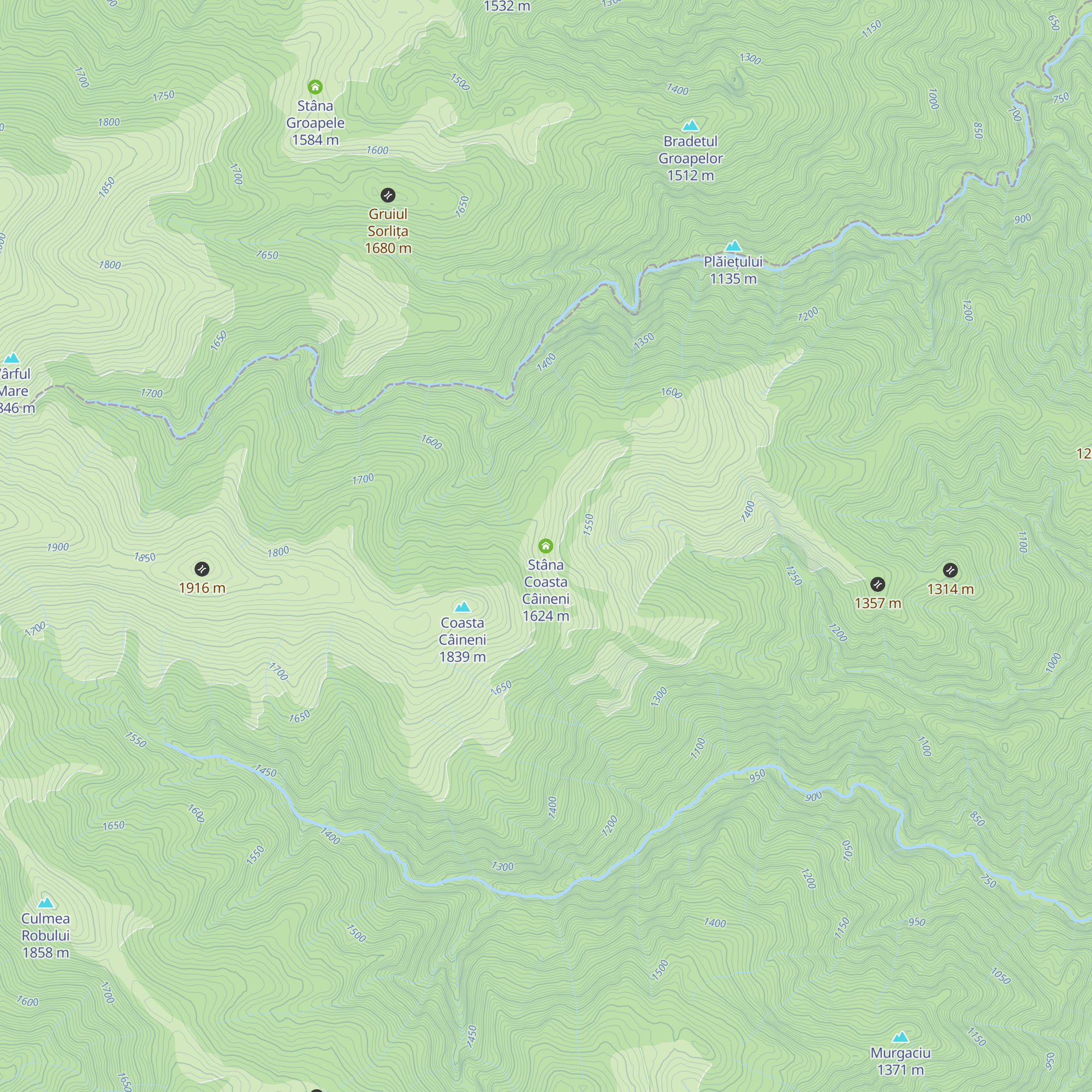 Stâna Coasta Câineni map