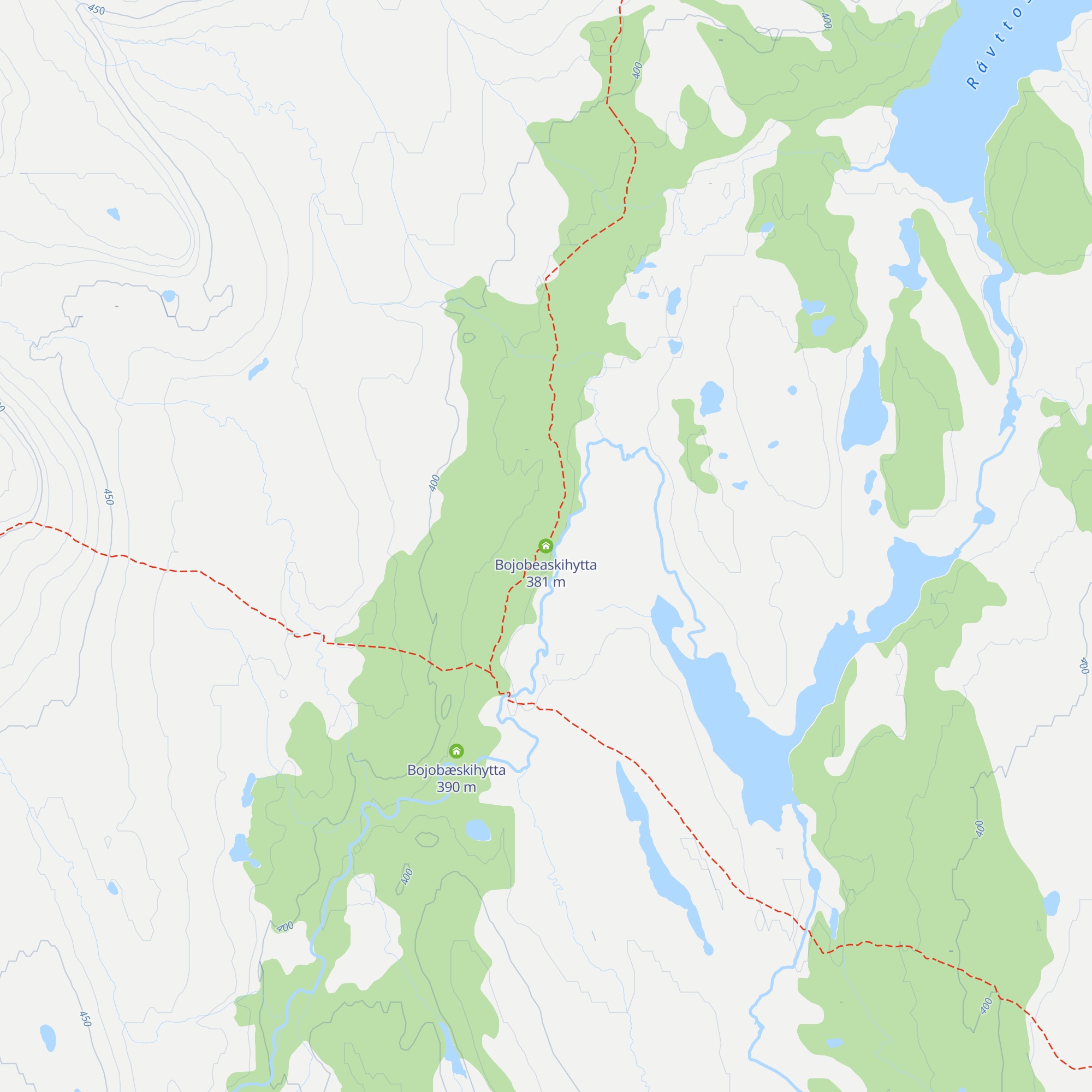 Bojobeaskihytta map