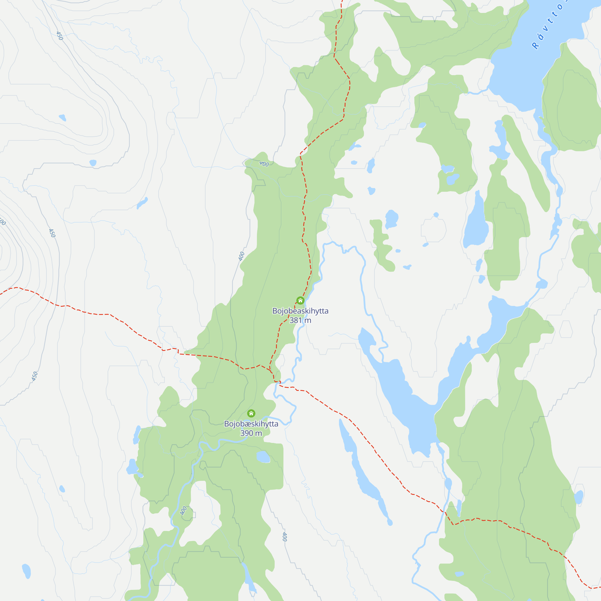 Bojobeaskihytta map