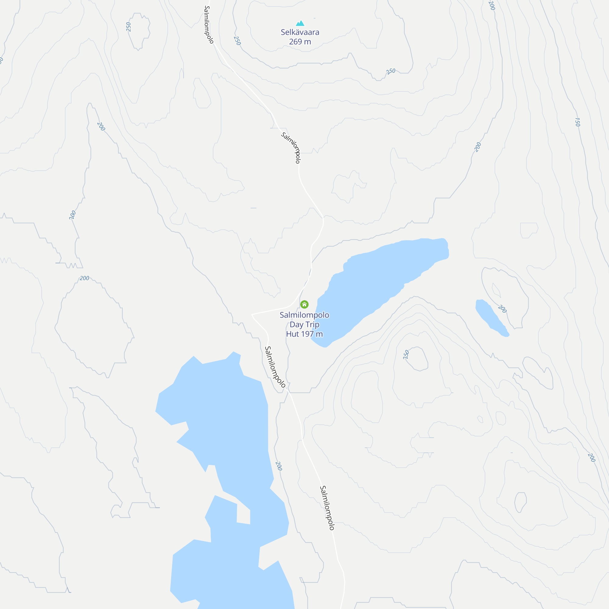 Salmilompolo Day Trip Hut map