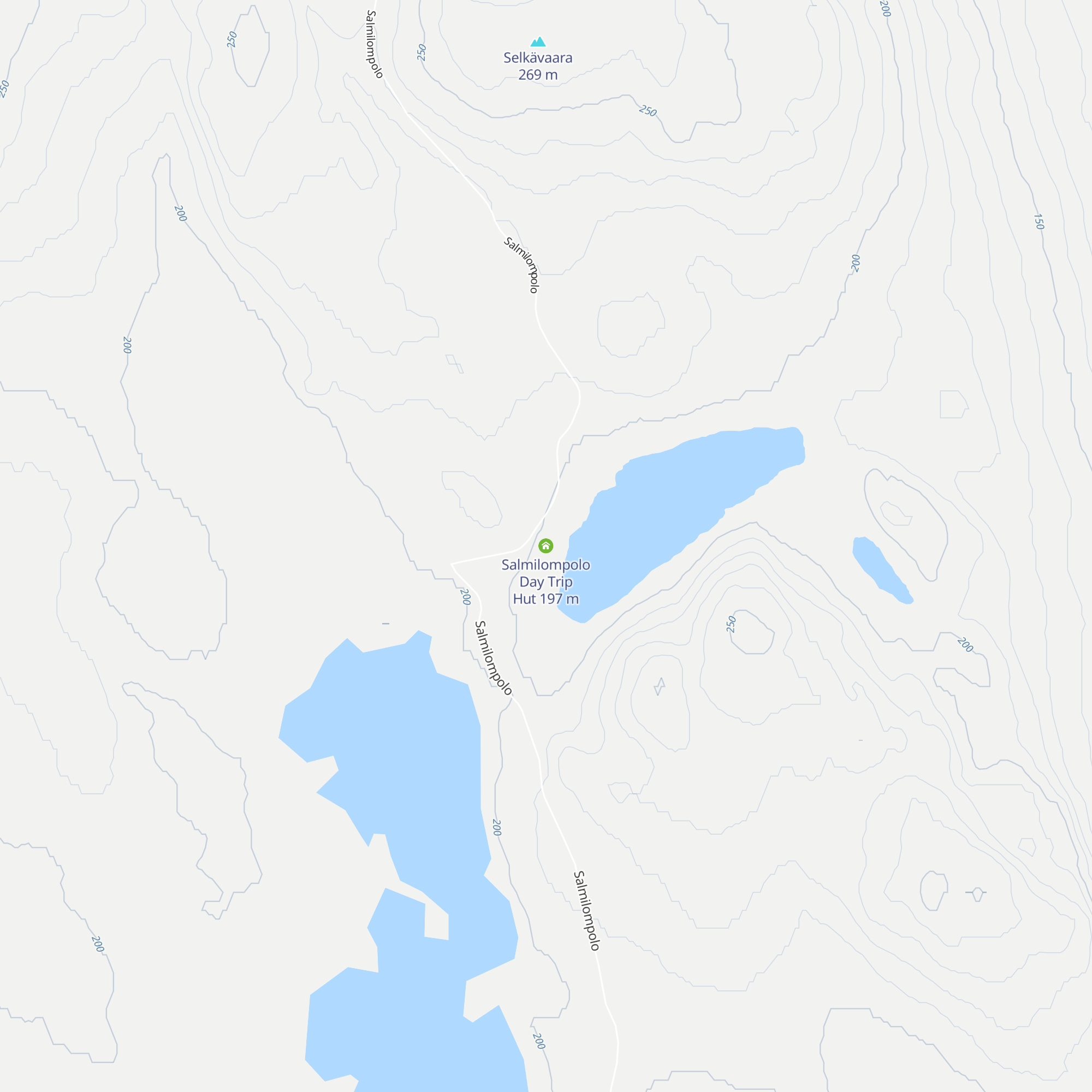 Salmilompolo Day Trip Hut map