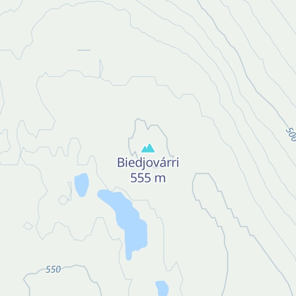 Map of Biedjovárri