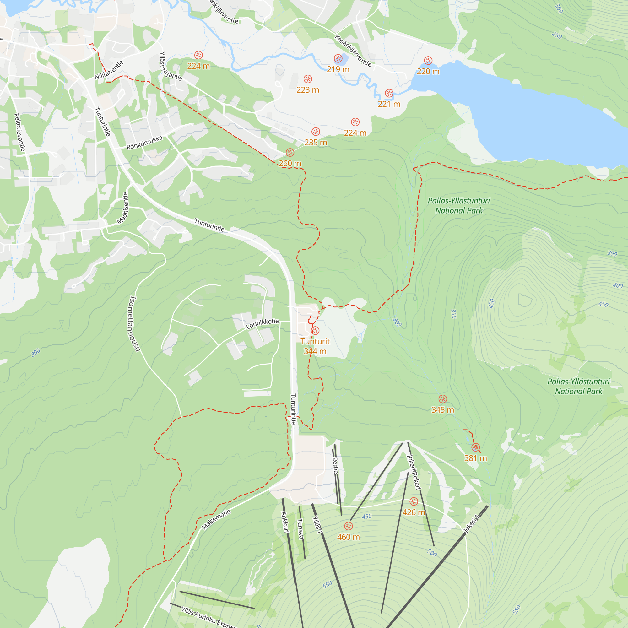 Yllästunturin luontokeskus Kellokas map