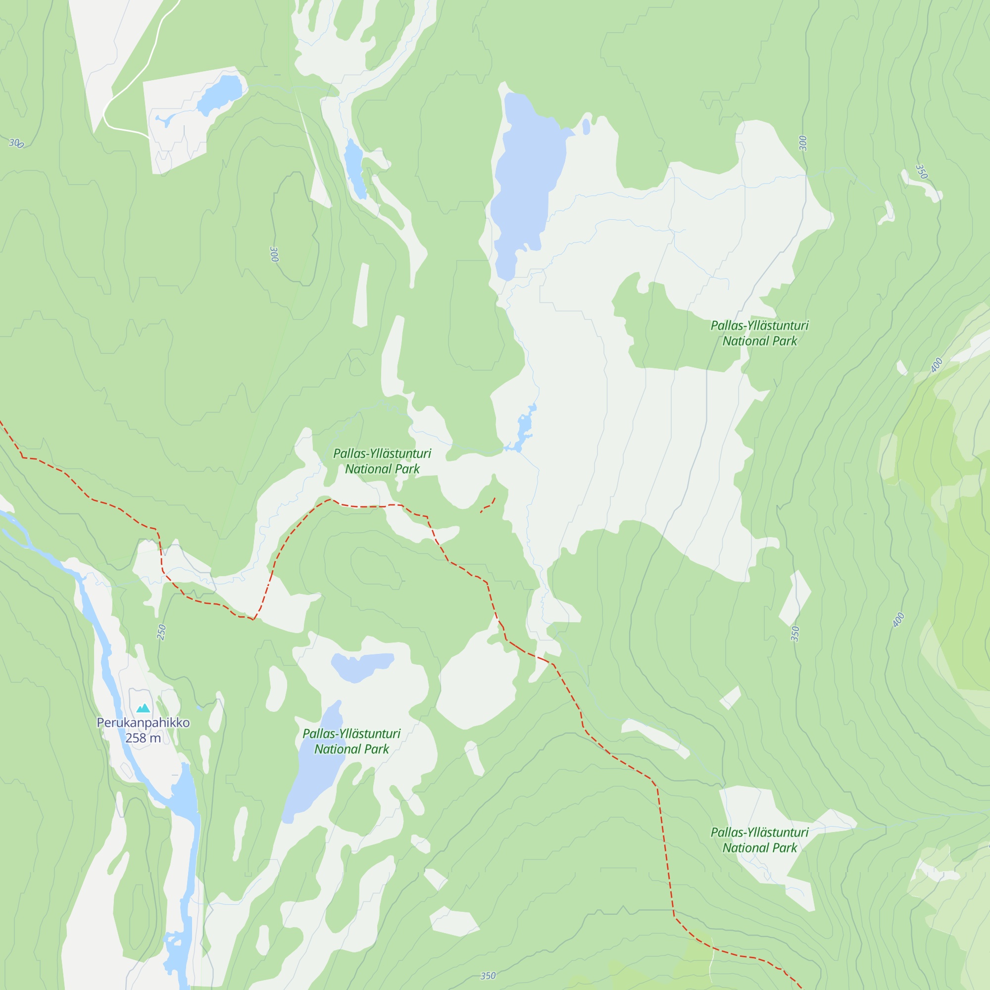 Kutujärvi Open Wilderness Hut map