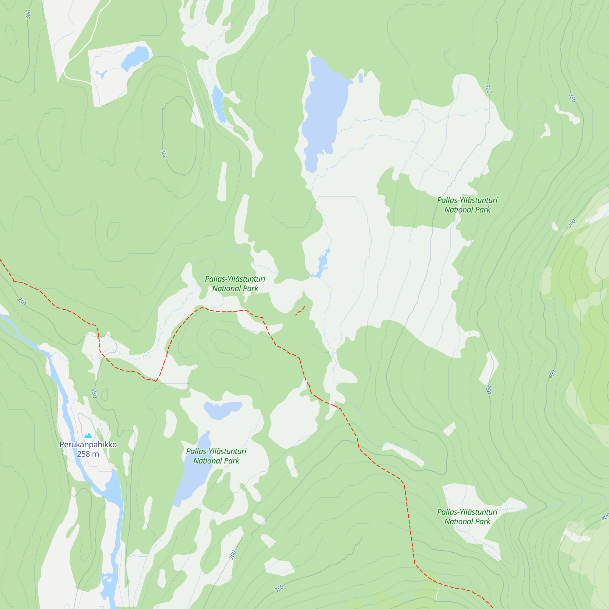 Kutujärvi Open Wilderness Hut map