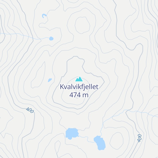Map of Kvalvikfjellet