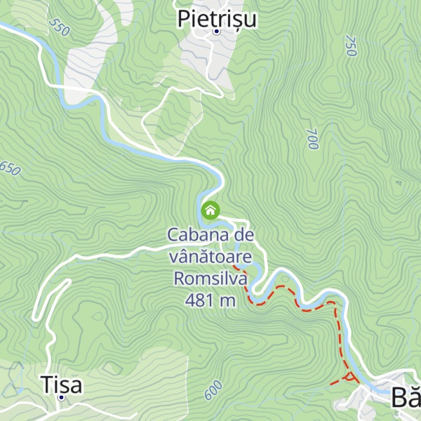 Map of Cabana de vânătoare Romsilva