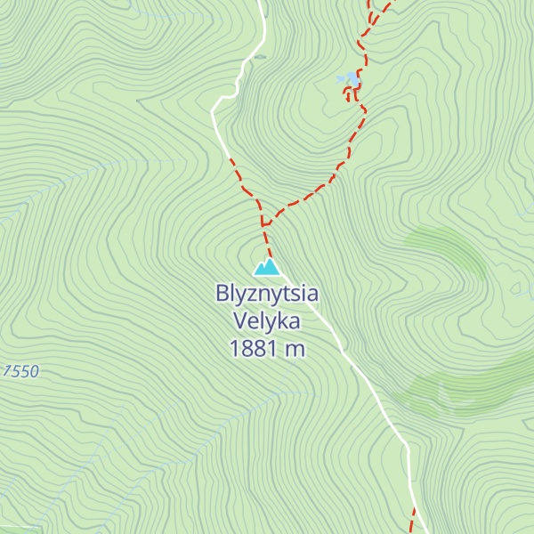 Map of Blyznytsia Velyka