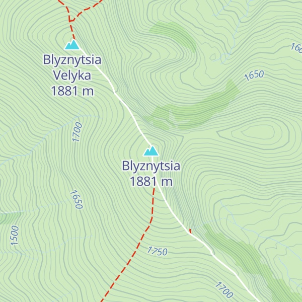 Map of Blyznytsia