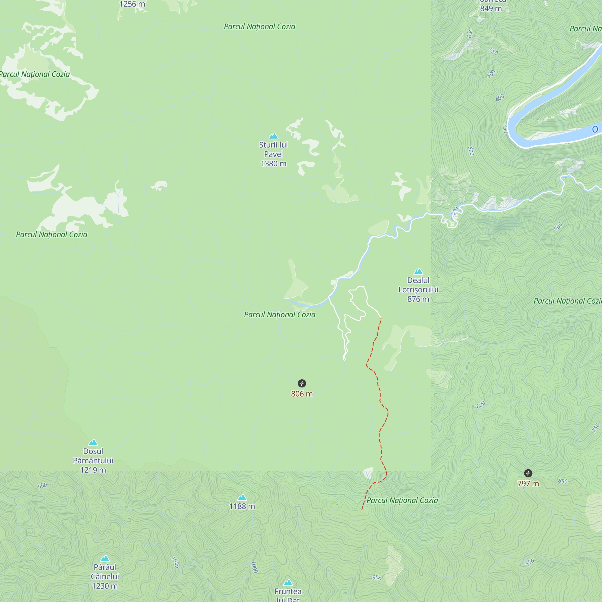 Cabana forestieră Lotrișor map