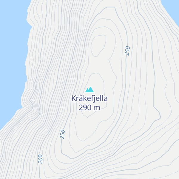 Map of Kråkefjella
