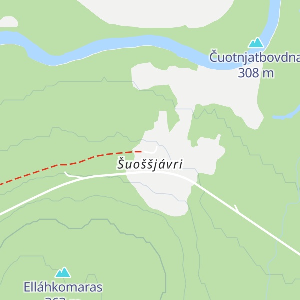 Map of Šuoššjávri fjellstue