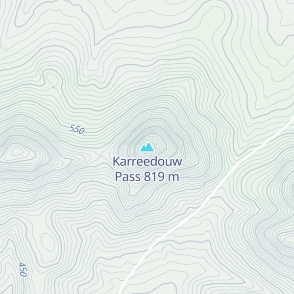 Map of Karreedouw Pass
