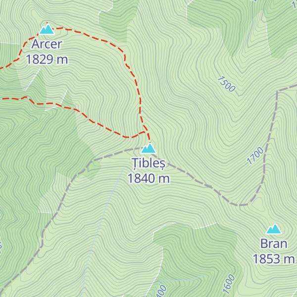 Map of Țibleș