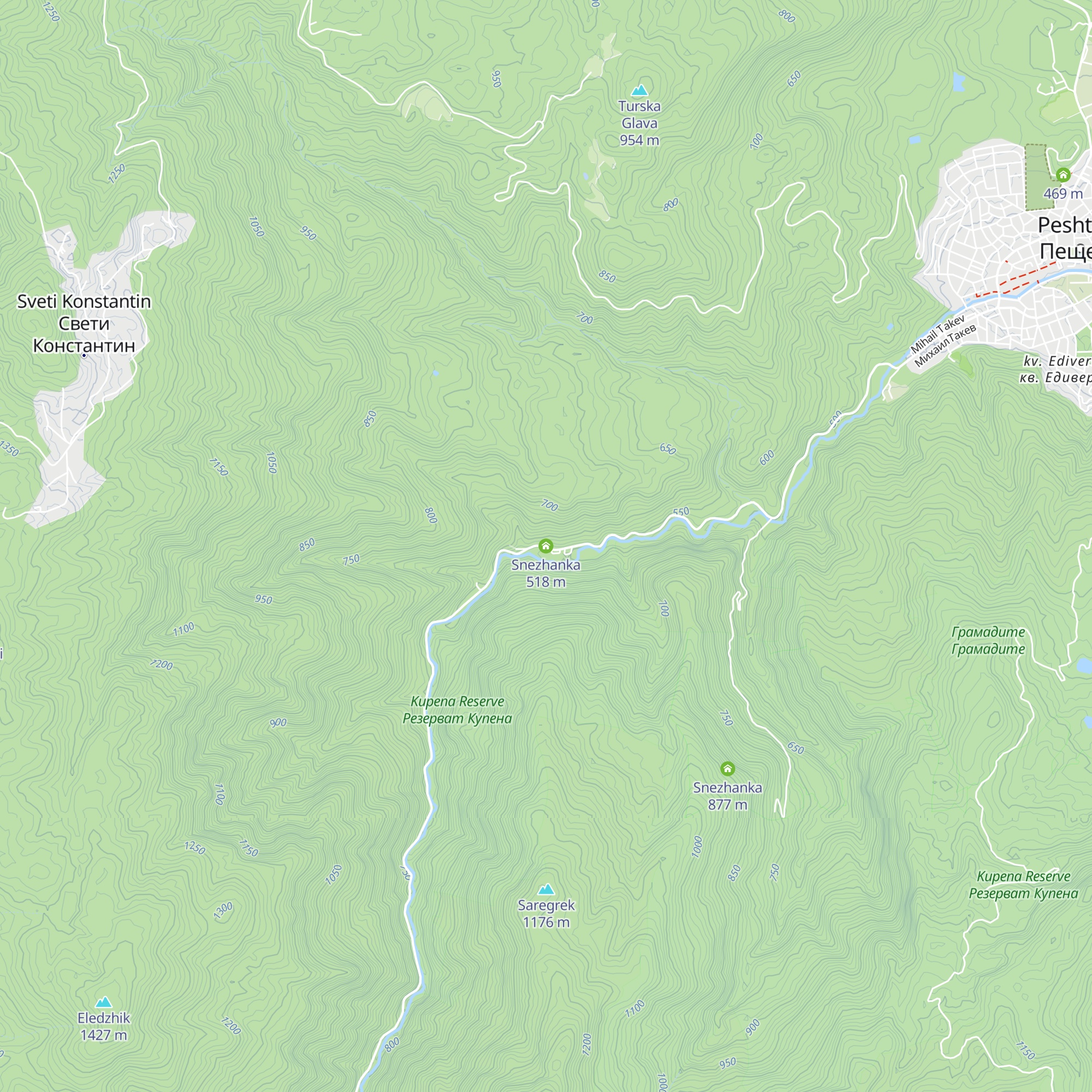 Snezhanka map