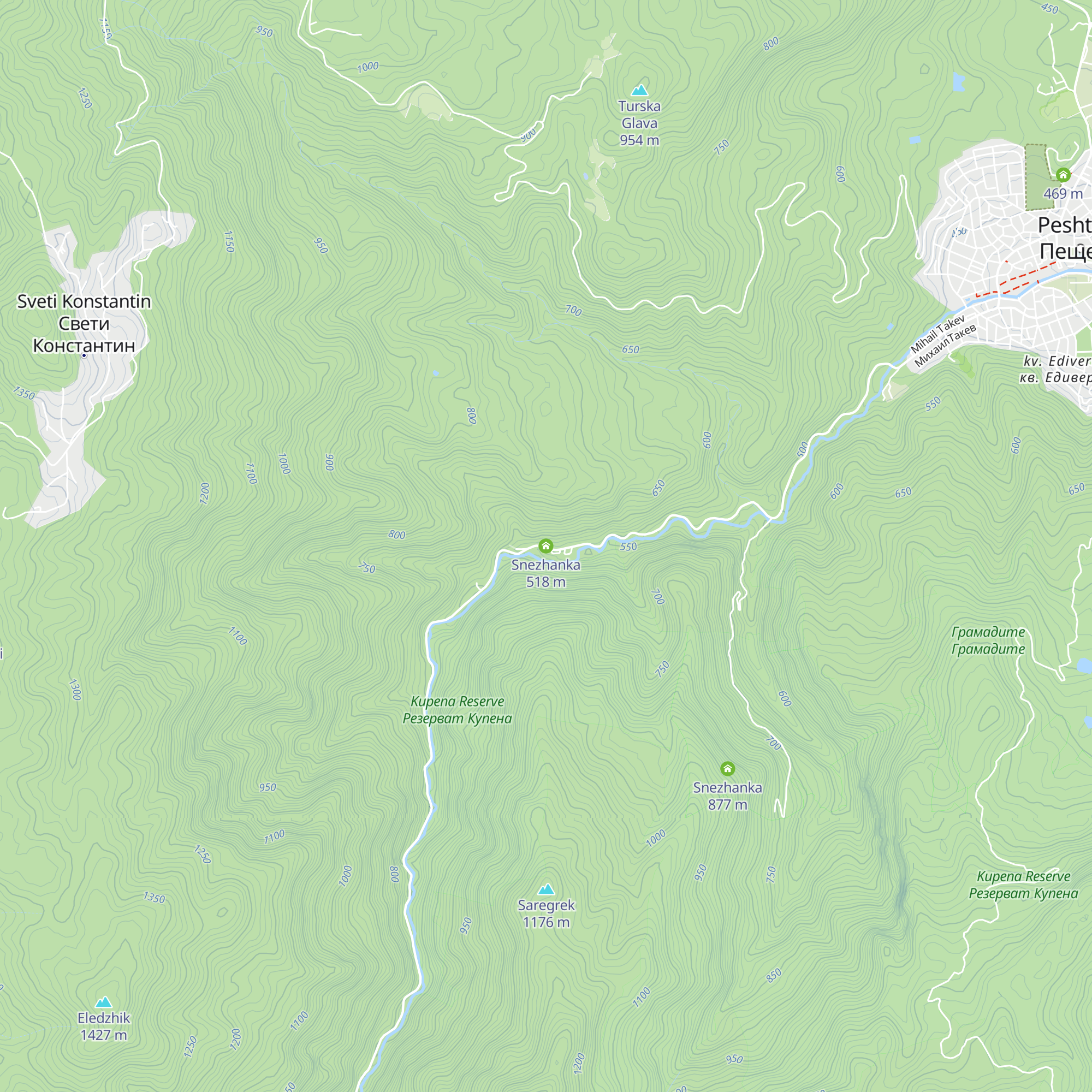 Snezhanka map