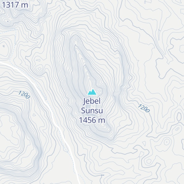 Map of Jebel Sunsu