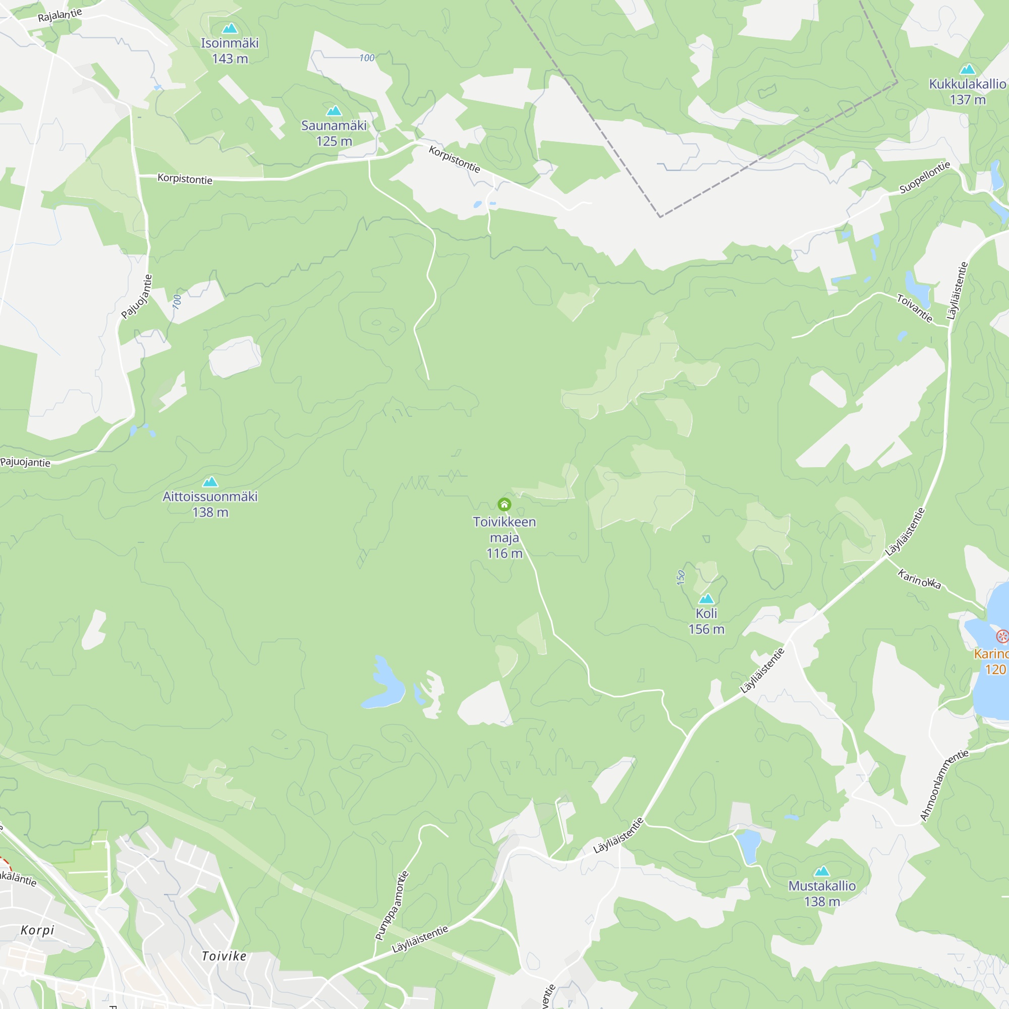 Toivikkeen maja map