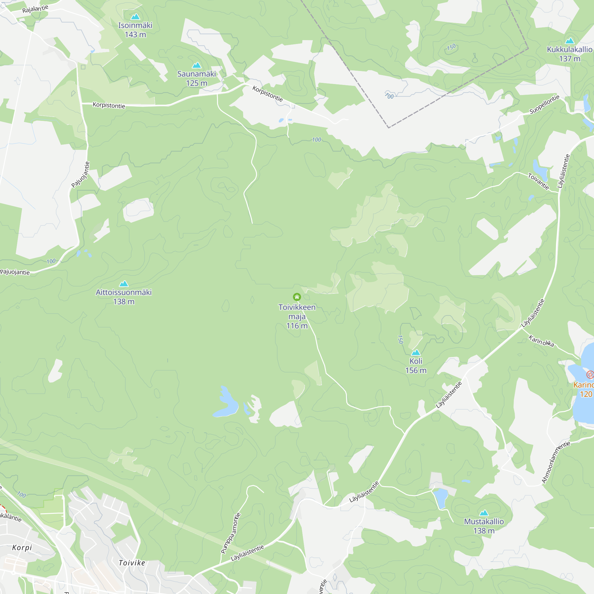 Toivikkeen maja map