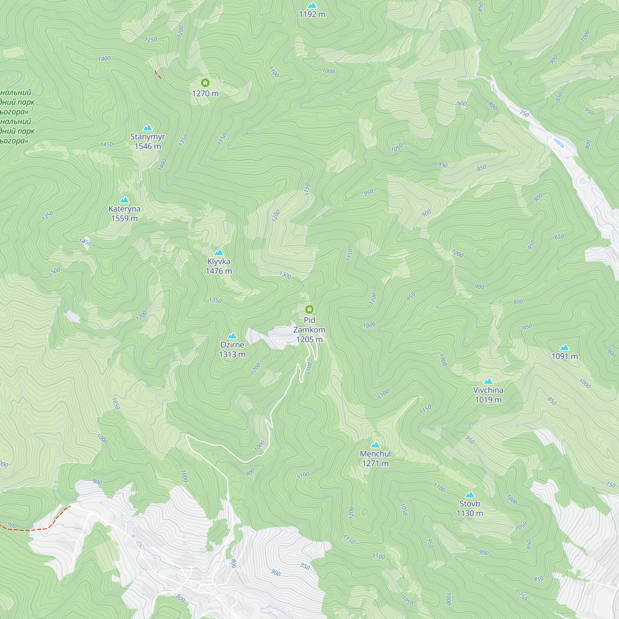 Pid Zamkom map