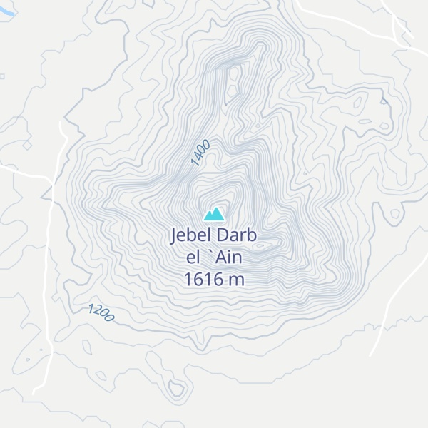 Map of Jebel Darb el `Ain