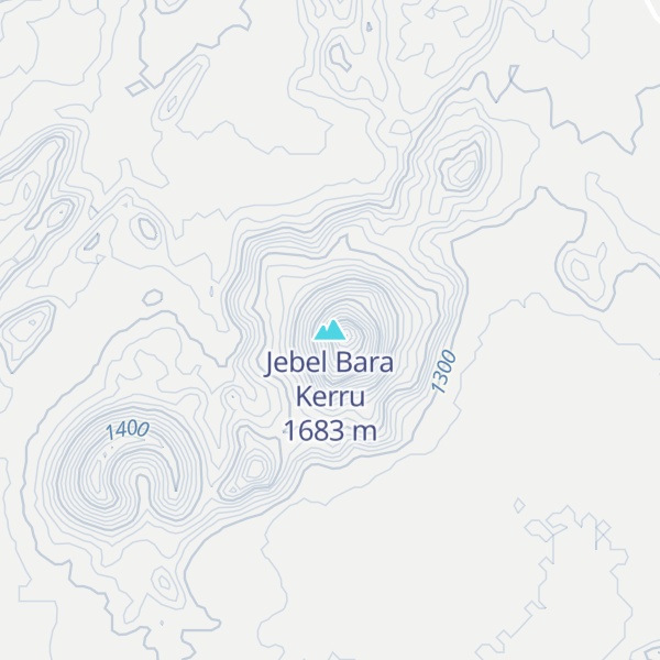 Map of Jebel Bara Kerru
