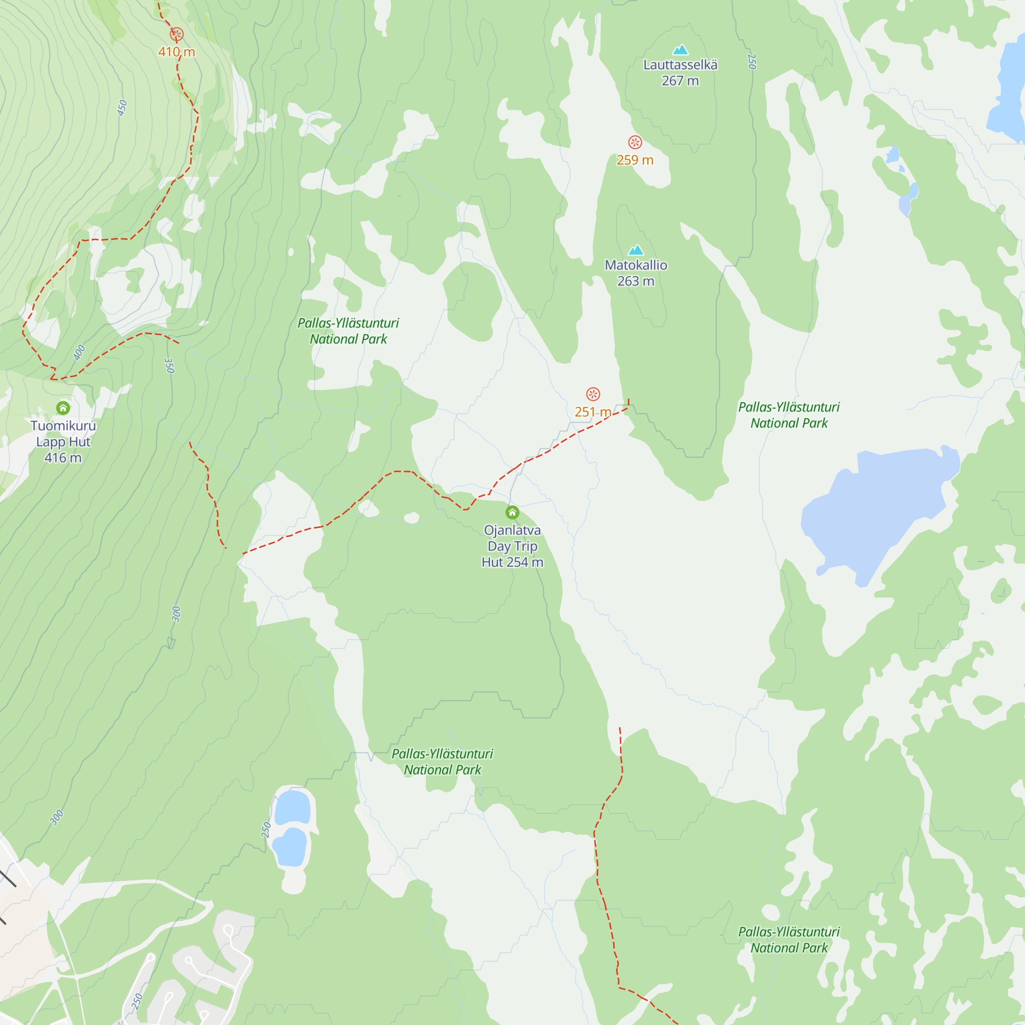 Ojanlatva Day Trip Hut map