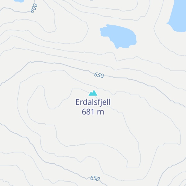 Map of Erdalsfjell