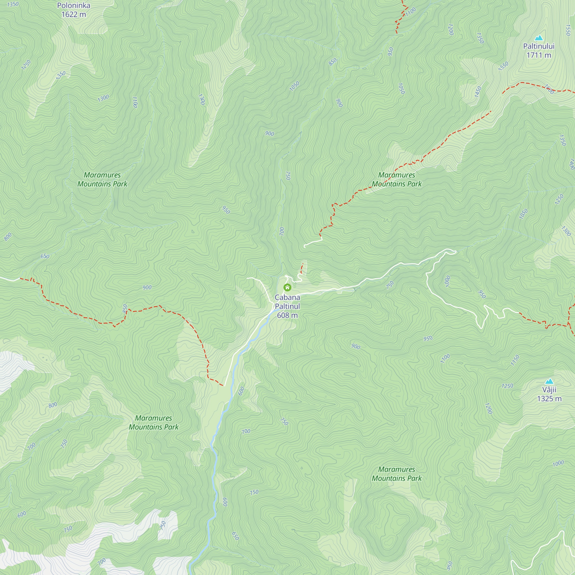 Cabana Paltinul map