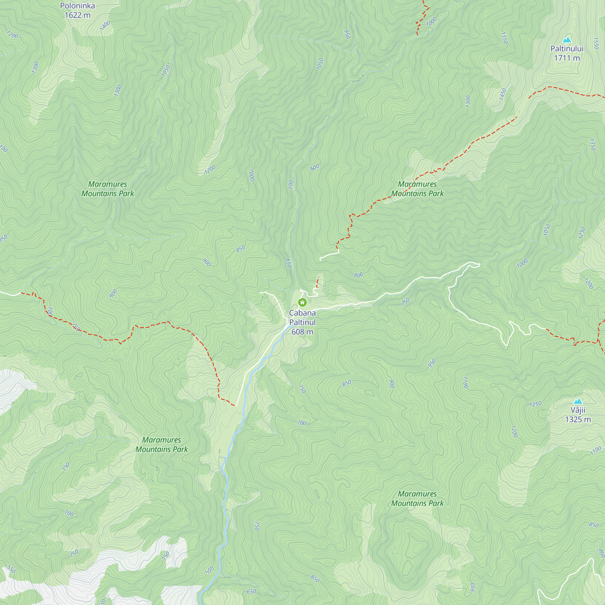 Cabana Paltinul map