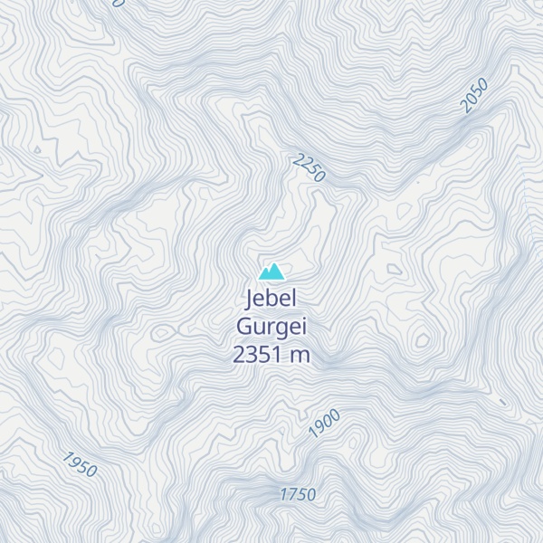 Map of Jebel Gurgei