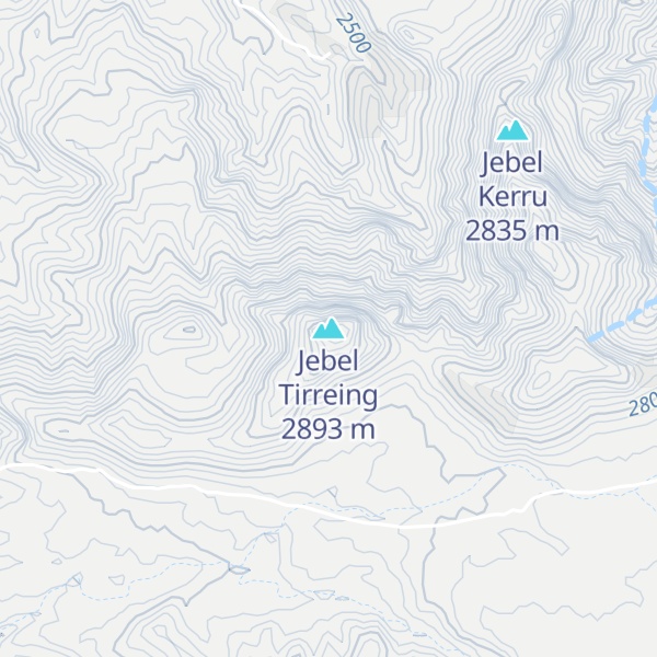 Map of Jebel Tirreing