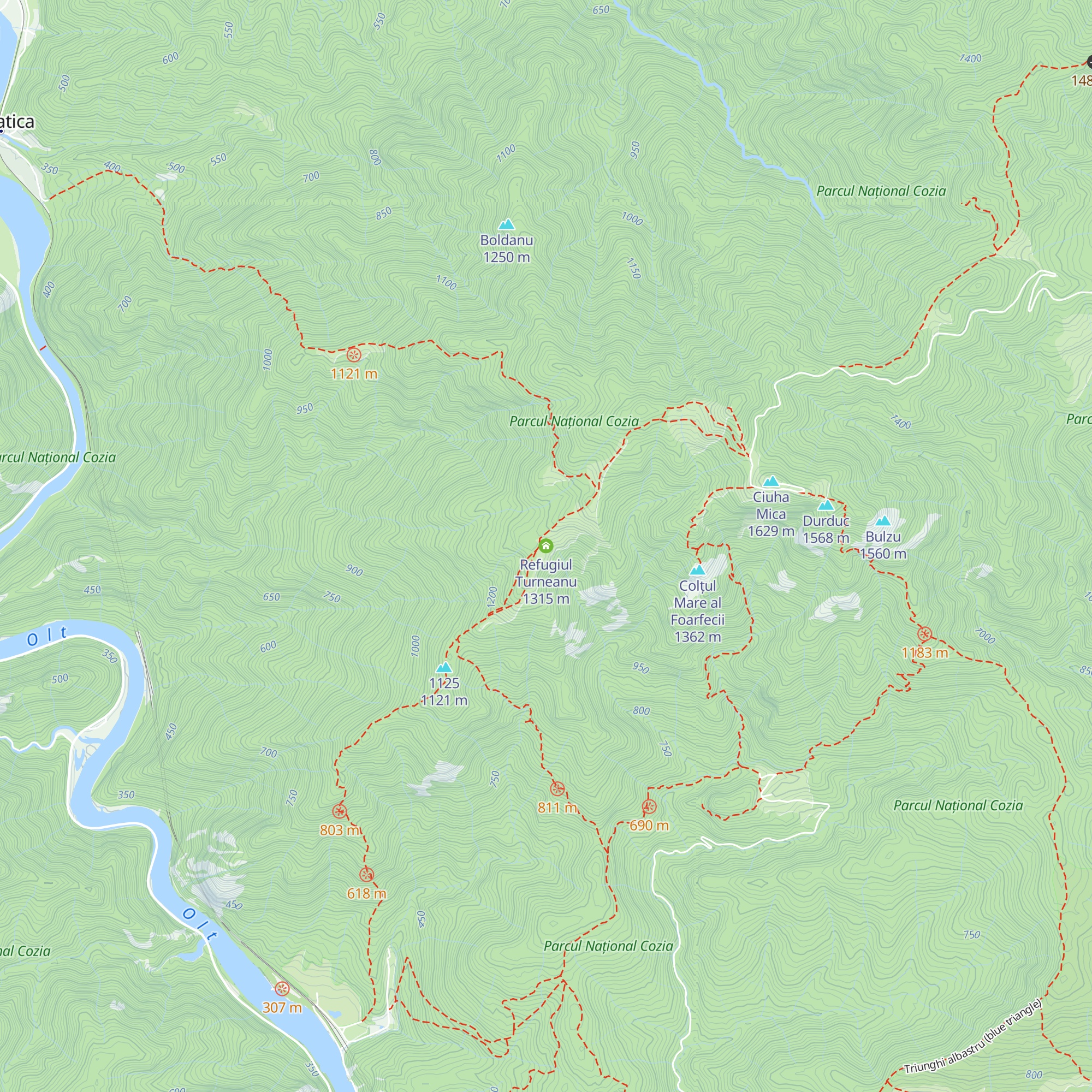 Refugiul Turneanu map