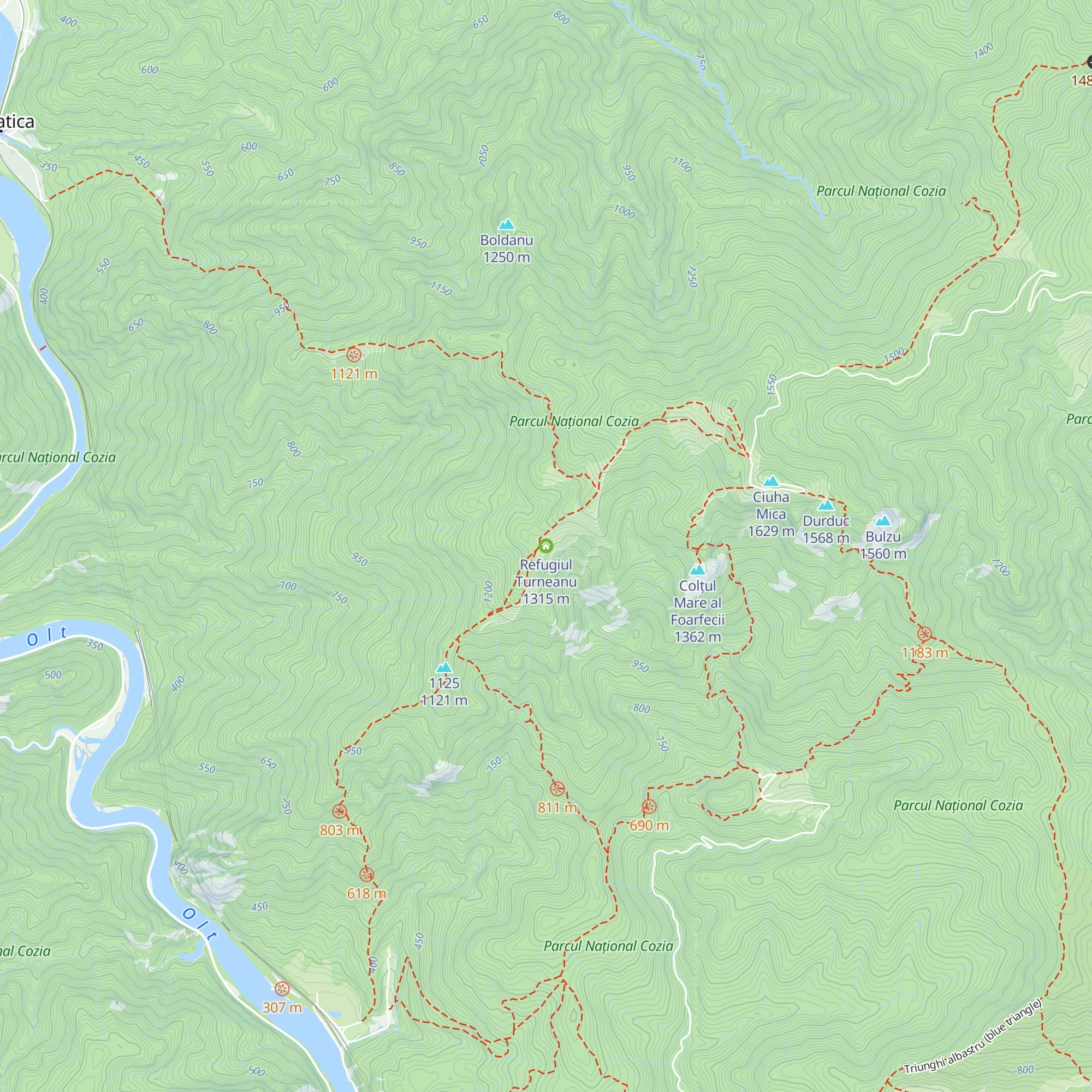 Refugiul Turneanu map