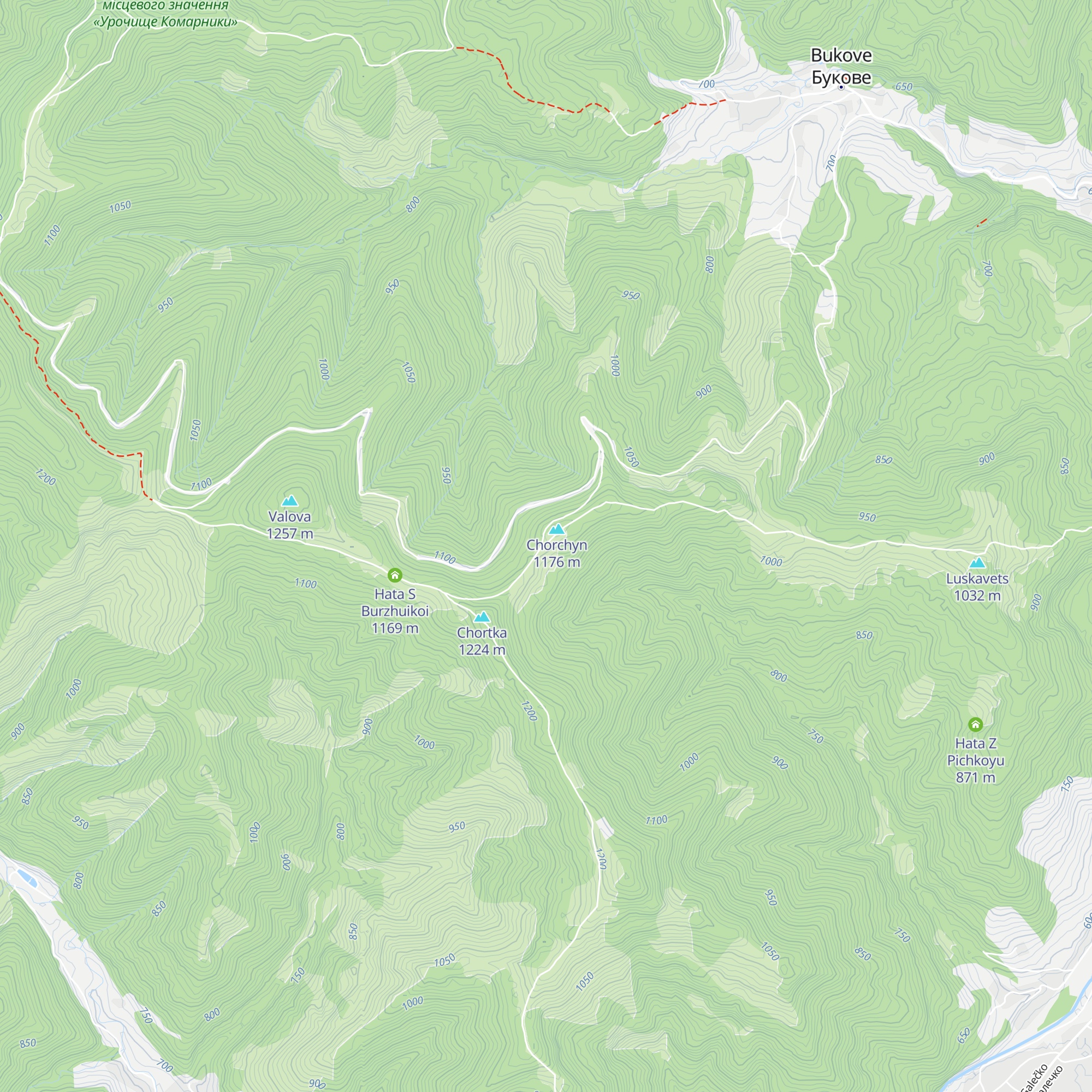 Mislivskii Budinok, Zakrito map