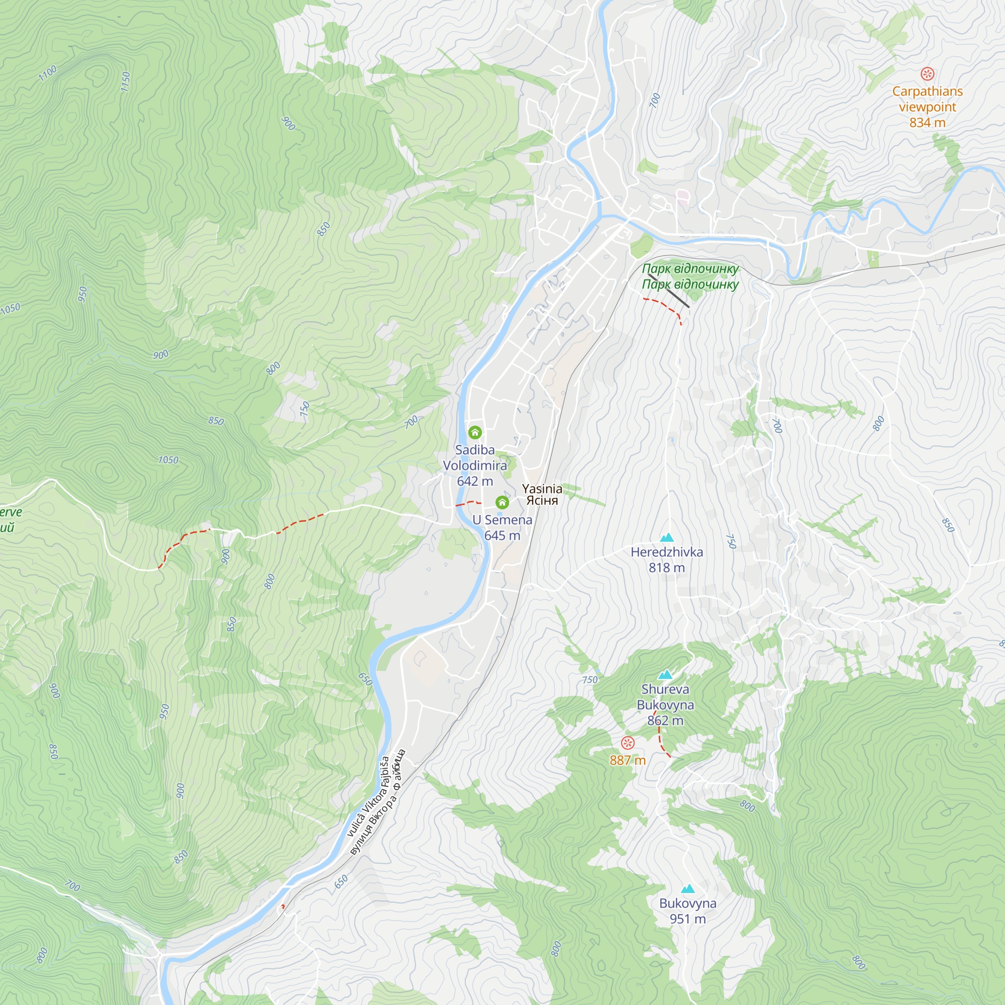 U Semena map