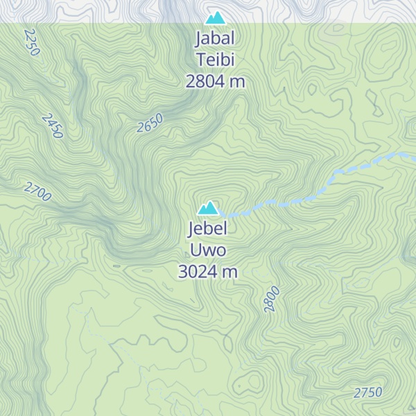 Map of Jebel Uwo