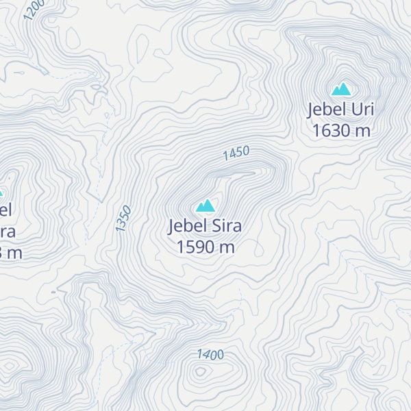 Map of Jebel Sira