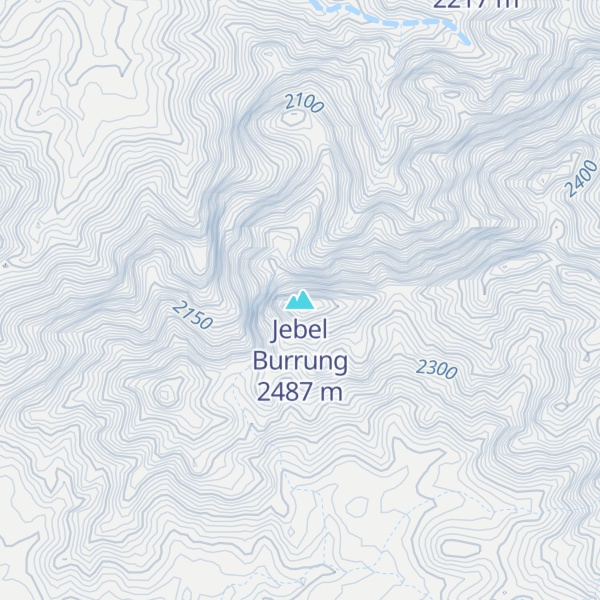 Map of Jebel Burrung
