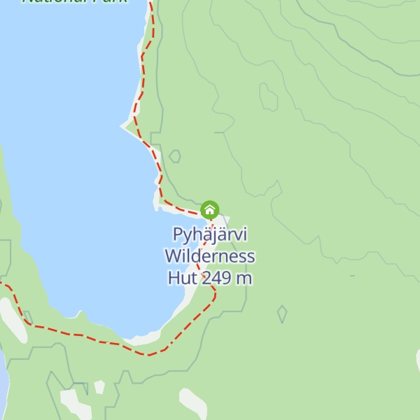 Map of Pyhäjärvi Wilderness Hut